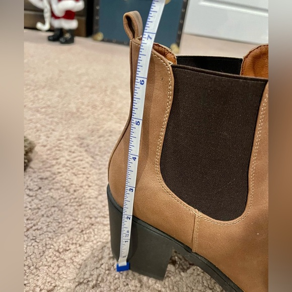 Women's DREAM PAIR Chelsea chunky heel ankle boots - Picture 8 of 9